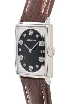 Classic Rectangle Circa 1960s White Gold Manual