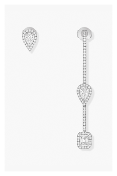 My Twin Earrings in White Gold