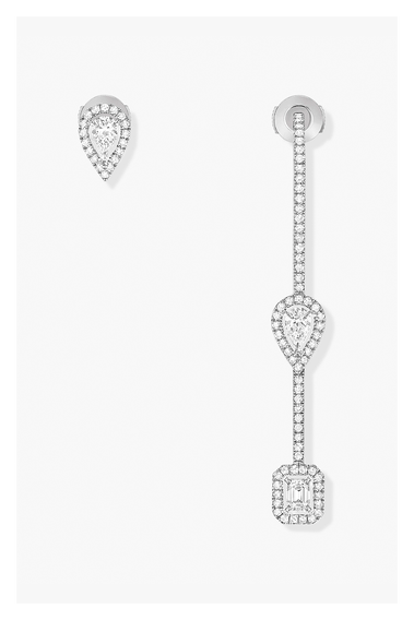 My Twin Earrings in White Gold
