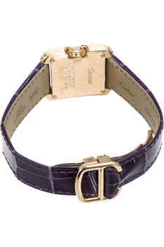 Tank Anglaise Small Yellow Gold Quartz