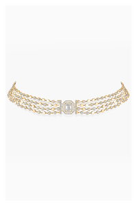 D-Vibes Multi Row Necklace in Yellow Gold