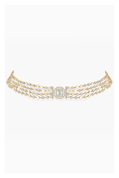 D-Vibes Multi Row Necklace in Yellow Gold