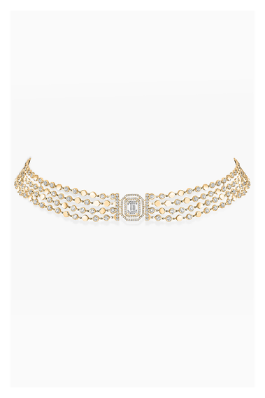 D-Vibes Multi Row Necklace in Yellow Gold