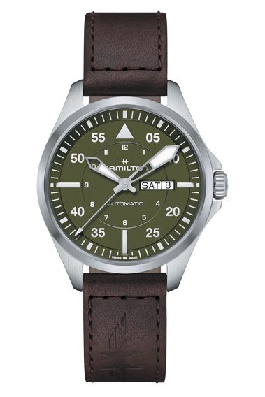 Khaki Aviation Pilot Day Date Auto