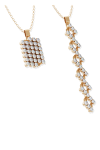 Serafino 5-row Multi Size Pendant in Pink Gold