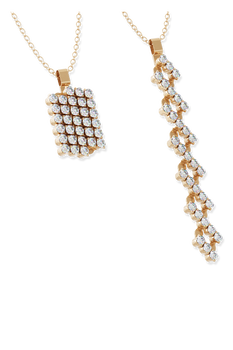 Serafino 5-row Multi Size Pendant in Pink Gold