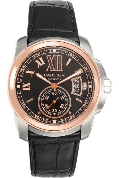 Calibre de Cartier Rose Gold and Stainless Steel Automatic