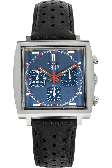 Heuer Monaco Chronograph Circa 1970's Stainless Steel Manual
