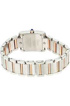 Tank Francaise Rose Gold and Stainless Steel Quartz