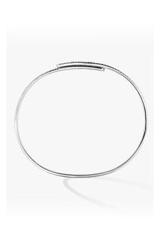 Move Noa Full Pav&eacute; SM Bangle in White Gold Size S