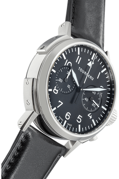 Tourneau TNY 40mm Chronograph Aviator in Stainless Steel