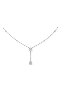 White gold diamond tie necklace 0,10ct My Twin