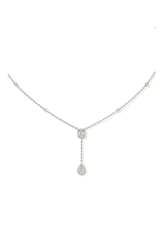 White Gold Diamond Tie Necklace 0,10ct My Twin