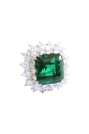 Octagon Emerald Ring
