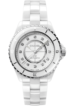 Chanel J12 White Ceramic 38mm White Dial Watch Ref# H6186 – Happy