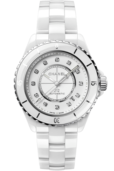 Chanel J12 White Automatic White Dial White Ceramic Watch H0970