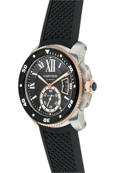Calibre De Cartier Diver Rose Gold and Stainless Steel Automatic