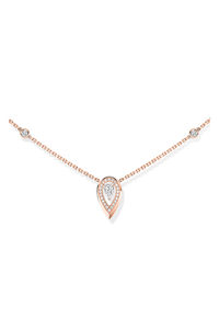 Fiery Pendant 0.10CT in Pink Gold