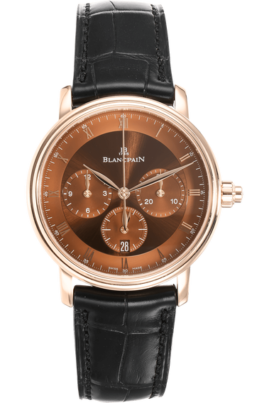 Villeret Single Pusher Chronograph Rose Gold Automatic