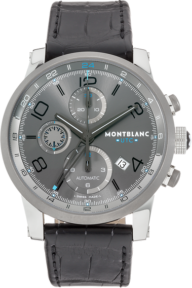 Pre Owned Montblanc Timewalker ChronoVoyager UTC Titanium and Stainless Steel