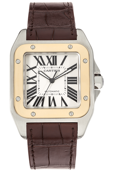 Santos 100 Yellow Gold and Stainless Steel Automatic