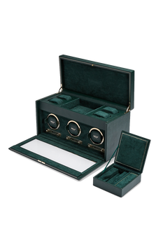 British Racing Triple Watch Winder with Storage