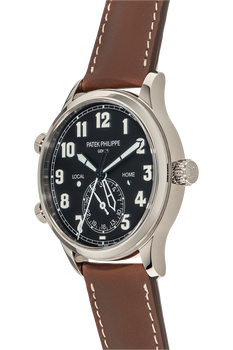 Calatrava Pilot Travel Time White Gold Automatic