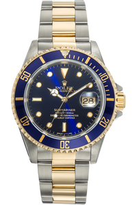 Submariner Tritium Dial Lug Holes Circa 1989 Yellow Gold and Stainless Steel Automatic