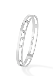 White gold diamond bangle bracelet Move Romane