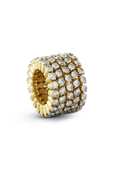 Serafino 5-row Ring Bracelet in Yellow Gold