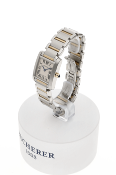 Tank Francaise Yellow Gold and Stainless Steel Quartz