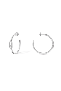 Move Uno PM Hoops in White Gold