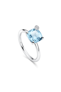 Peekaboo Aquamarine Ring