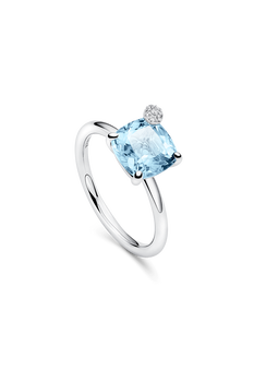 Peekaboo Aquamarine Ring