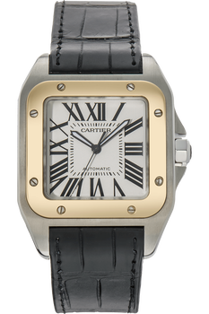 Santos 100 Yellow Gold and Stainless Steel Automatic