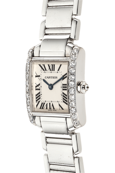 Tank Francaise White Gold Quartz
