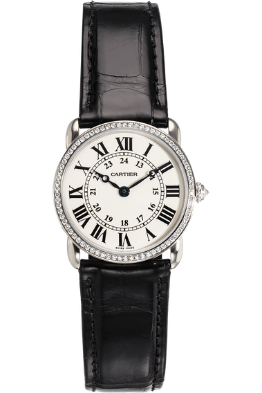 Ronde Louis Cartier White Gold Quartz