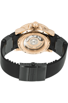 Maxi Marine Diver Black Surf Rose Gold Automatic