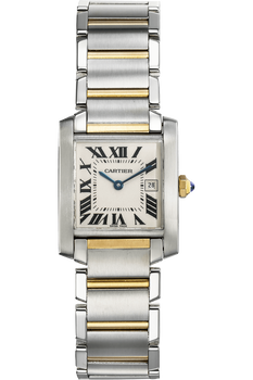 Tank Francaise Yellow Gold and Stainless Steel Quartz