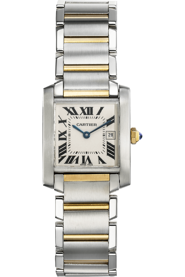 Tank Francaise Yellow Gold and Stainless Steel Quartz