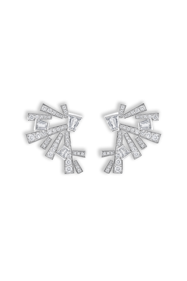 Rock Diamonds Cluster Earrings
