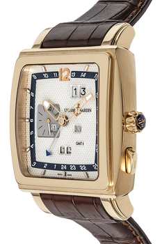 Quadrato Dual Time Perpetual Rose Gold Automatic