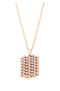 Brevetto 7-row Multi Size Pendant in Pink Gold
