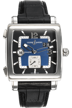 Quadrato Dual Time Stainless Steel Automatic
