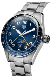 Autavia Calibre 7 Automatic Mens Blue Steel Watch