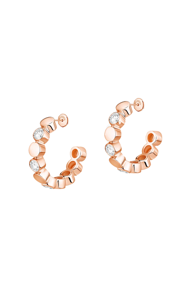 D-Vibes Hoops in Pink Gold
