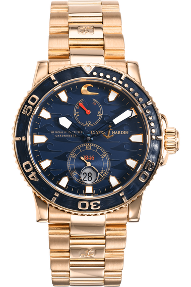 Maxi Marine Blue Surf Limited Edition Rose Gold Automatic