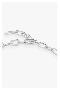 Move Link Chain Necklace in White Gold