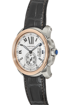 Calibre De Cartier Rose Gold and Stainless Steel Automatic