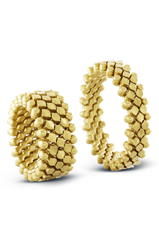 Brevetto 5-row Multi Size Ring in Yellow Gold